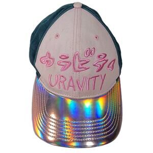My Hero Academia Uravity Hat Anime Cap Pink Shimmer Holographic Brim Snapback